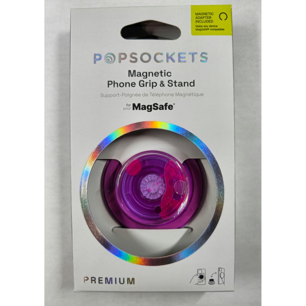 PopSockets Purple Pink Lava Liquid Magnetic Phone Grip NWT
